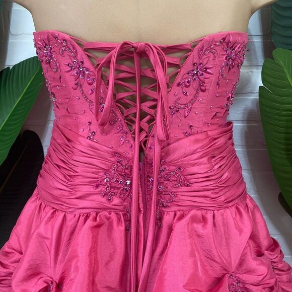 Juliet Fashion Milex pink strapless lace up ball gown - Picture 7 of 12